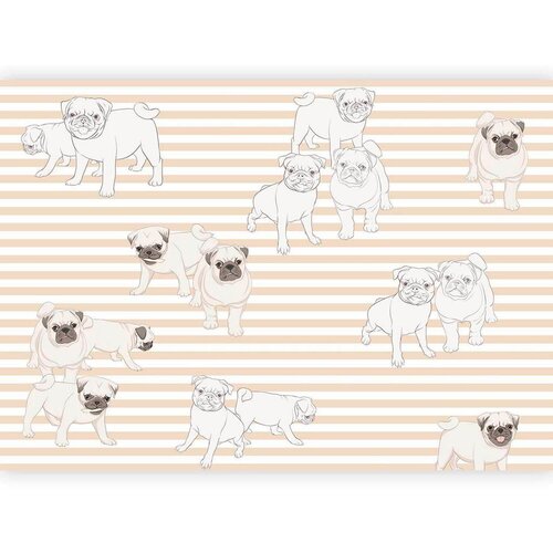 Artgeist Fototapeta Playful Dogs, 300x210cm Cene