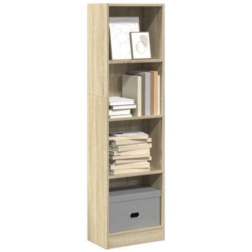 VidaXL Regal za knjige boja hrasta 40x24x143 cm od konstruiranog drva Slike
