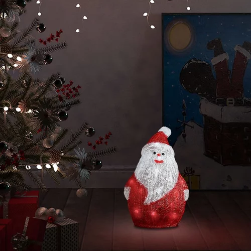  božićna akrilna figura Djeda Mraza unutarnja i vanjska 28cm