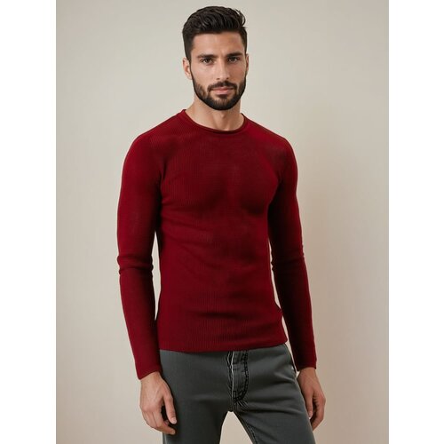 DStreet Sweter męski bordowy Slike