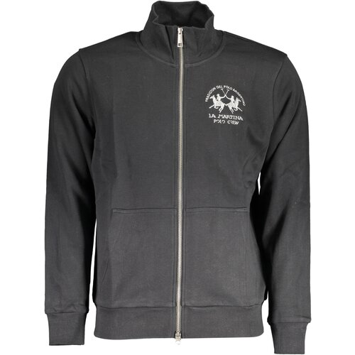 La Martina MEN&#39;S BLACK ZIPPED SWEATSHIRT Cene