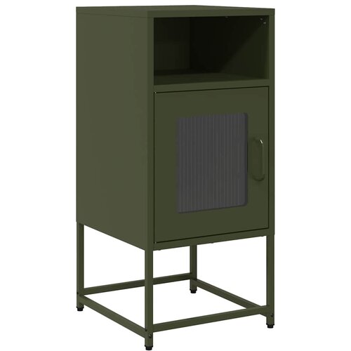Maison Chic Nočna omarica - Nočna miza olivno zelena 36x39x78 cm Hladno valjano jeklo, (21689360) Cene