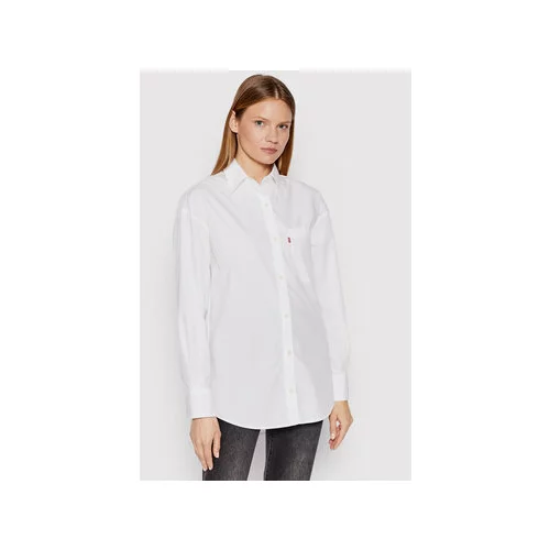 Levi's Pamučna košulja za žene, boja: bijela, relaxed, s klasičnim ovratnikom
