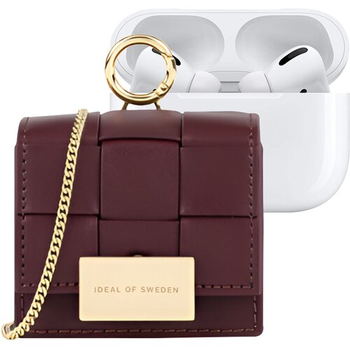 Oem IDEAL OF SWEDEN, Mini torbica za AirPods Any Generation pleteni model z nastavljivim naramnim trakom, Rdeča, (5000227505) Slike