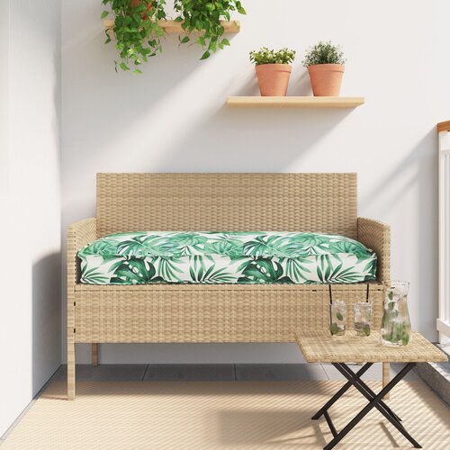 VidaXL Zunanja blazina Zelena in bela Poliester 120 x 40 x 8 cm Vzorec Slike