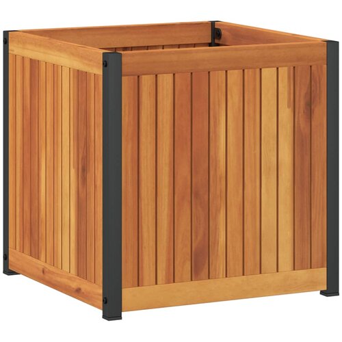  Vrtna sadilica 45 x 45 x 44 cm masivno bagremovo drvo i čelik Slike