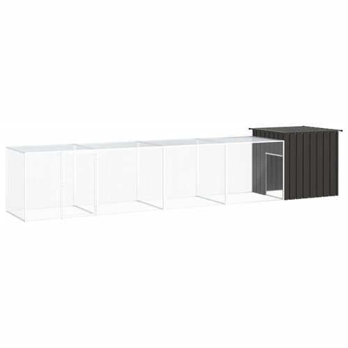 VidaXL Koko&amp;scaron;njak antracit 500x91x100 cm pocinkano jeklo Slike