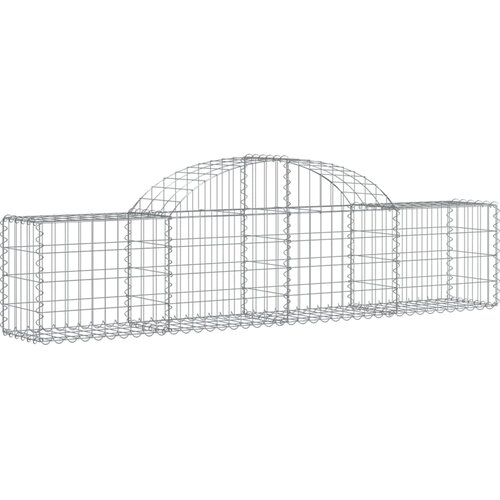  Lučne gabionske ko&amp;scaron;are 10 kom 200x30x40/60 cm pocinčano željezo Slike