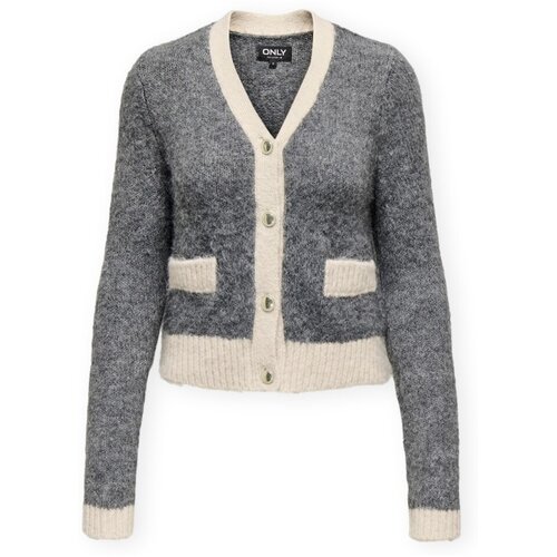 Only Telovniki &amp;amp; Jope Maggie Life Cardigan - Medium Grey Melange Siva Slike