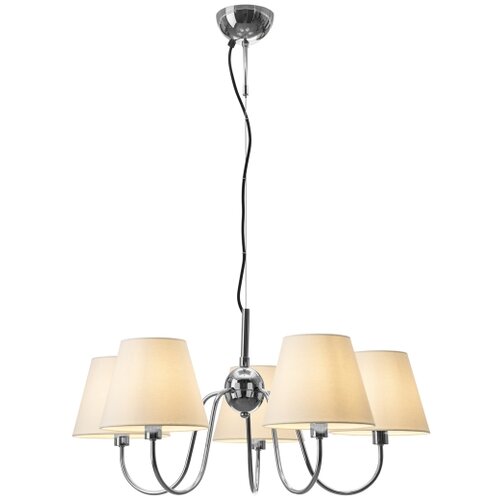  ByRydens 4202720-6510 - Visilica na sajli LYNF 5xE14/8W/230V hrom/bela Slike