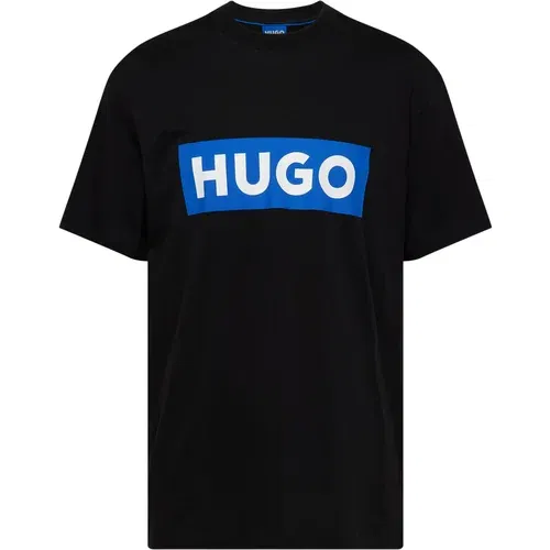 Hugo Blue Majica 'Nico' azur / crna / bijela