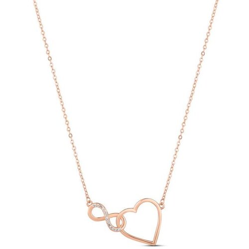 Vuch Pozlaćena srebrna ogrlica Solea Rose Gold, 45 + 5 cm Slike