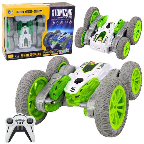 Automobil na daljinsko upravljanje s RC svjetlima, dim, drift, 360°, zelena Cene