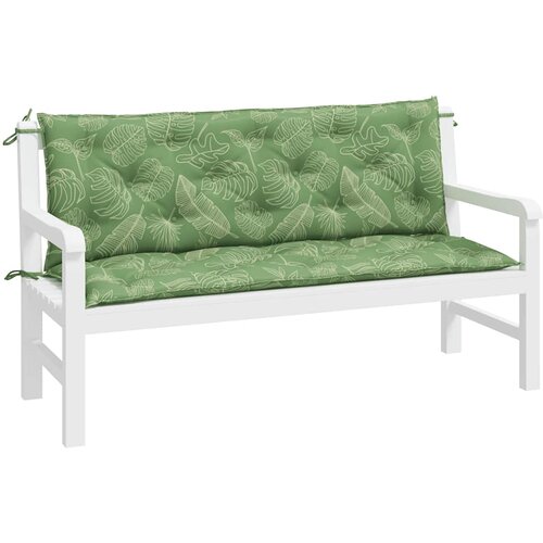  Jastuci za vrtnu klupu 2 kom s uzorkom li&amp;scaron;ća 150x50x7cm tkanina Slike
