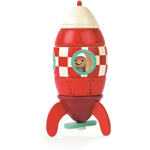 Janod Drvena magnetna raketa/ crvena Cene