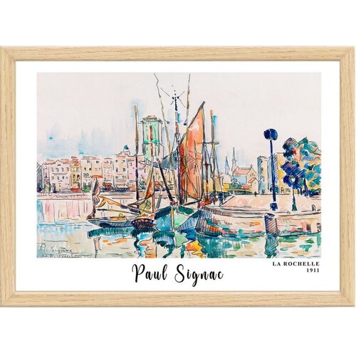 Wallity Plakat z okvirjem 75x55 cm Paul Signac &amp;ndash; Wallity Slike