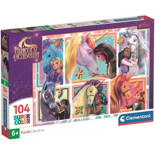 Clementoni Unicorn Akademija zajedno s jednorozima 104-dijelni Supercolor puzzle - Cijene
