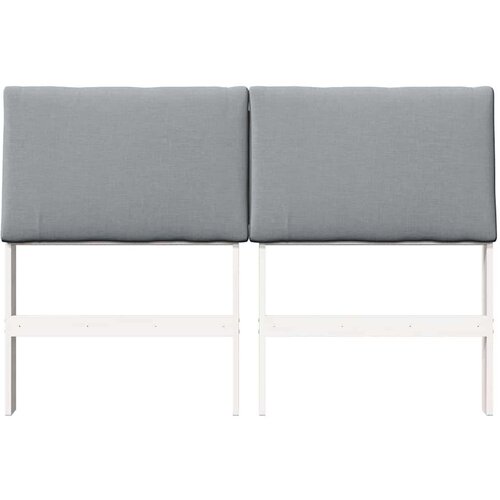 VidaXL Tapecirani uzglavlje Svijetlo siva 150 cm Čvrsto borovo drvo Slike