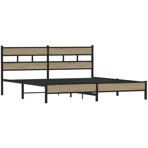 VidaXL metalni okvir kreveta bez madraca boja hrasta sonome 180x200 cm Slike