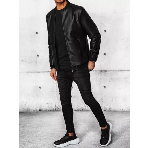 DStreet Men's Black Leather Jacket Cijene