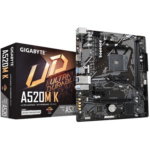 Gigabyte MB A520M K G10 AM4, 2xDDR4, 5100MHz/64GB M.2, 4xSATA, 6xUSB, HDMI, mATX Cijene