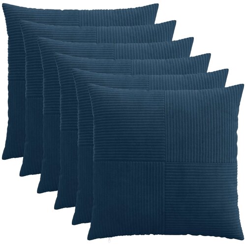  Presvlaka za jastuk 6 pcs ALMELO Mornarsko plava 55 x 55 cm Cijene