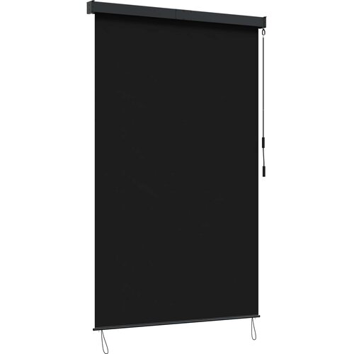 Rolo zavjesa Crna 160 x 250 cm Tkanina i aluminij Cene