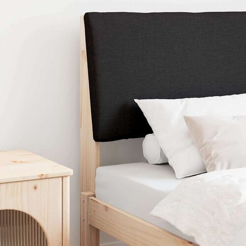 vidaXL Tapecirani uzglavlje Crna 80 cm Čvrsto borovo drvo Cijene