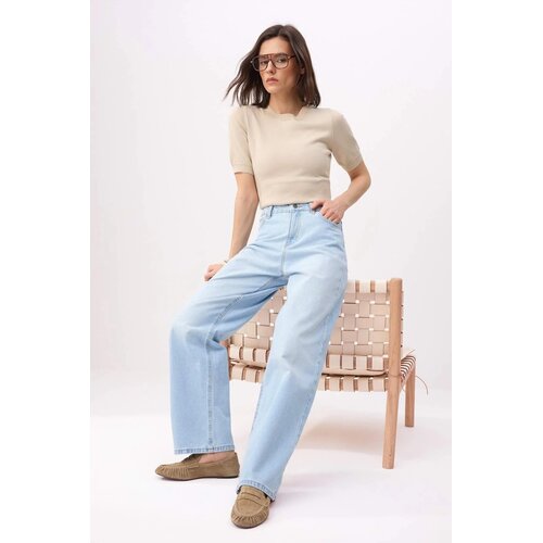 TRENDYOLMILLA ženske pantalone Twoss26Je00205, ledenoplava-tirkizna Cene
