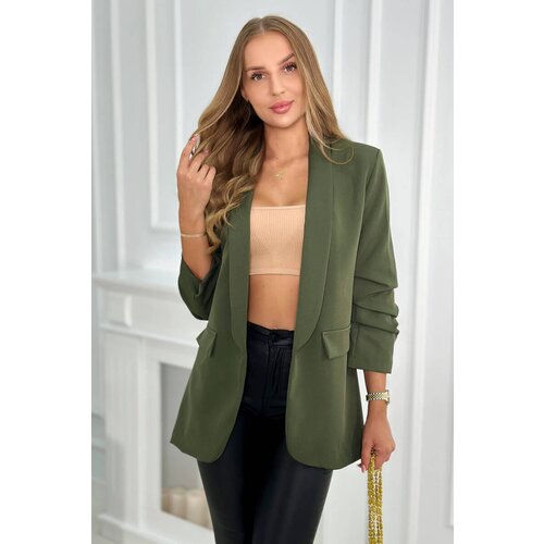 Kesi Elegant blazer with khaki lapels Cijene