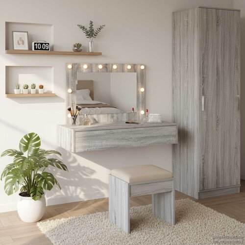  Toaletni stol Siva 100 x 40 x 70 cm Konstruirano drvo Slike