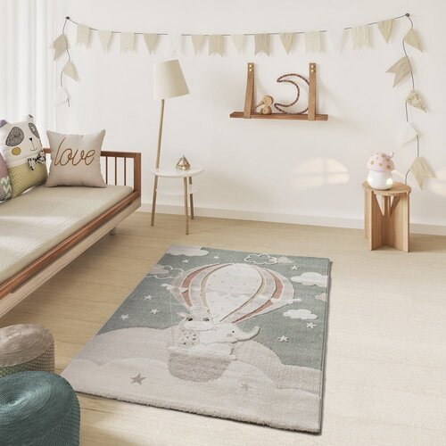 Universal Zeleno-bež otro&amp;scaron;ka preproga 120x170 cm Clown &amp;ndash; Slike