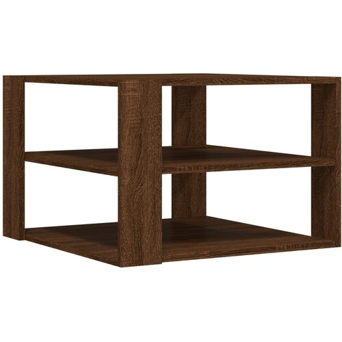 Maison Chic Klubska mizica - kavna mizica - Nizka mizica dimljeni hrast 59,5x59,5x40 cm inženirski les, (21753944) Cene