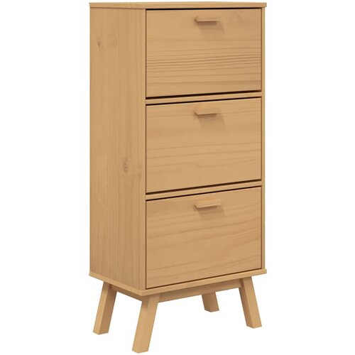 Maison Chic Omarica za obutev - Kopa za čevlje OLDEN rjava 55x35x120 cm trdna borovina, (21776191) Slike