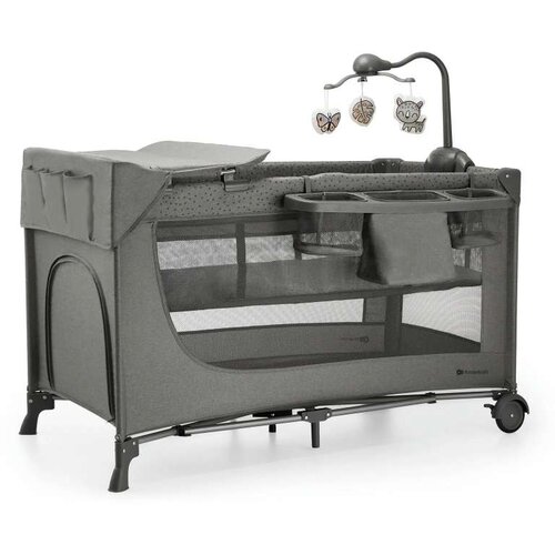 Kinderkraft prenosivi krevetac joy 2 dark gray sa dodatcima Cene