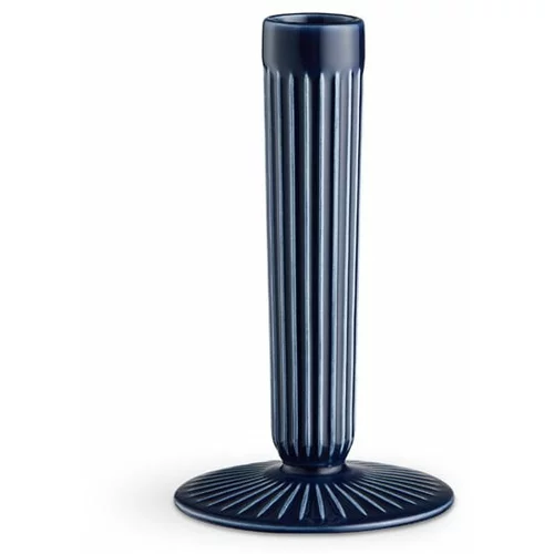 Kähler Design tamnoplavi svijećnjak od kamenine hammershoi, visina 16 cm