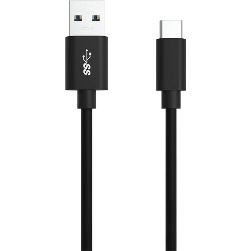 Ansmann USB kabel USB 3.2 gen. 1 (USB 3.0) USB-A vtič, USB-C vtič 2 m črna aluminijasti vtič, TPE pla&scaron;č, primeren za obojestranski priključek 1700-008, (20416141) Cene