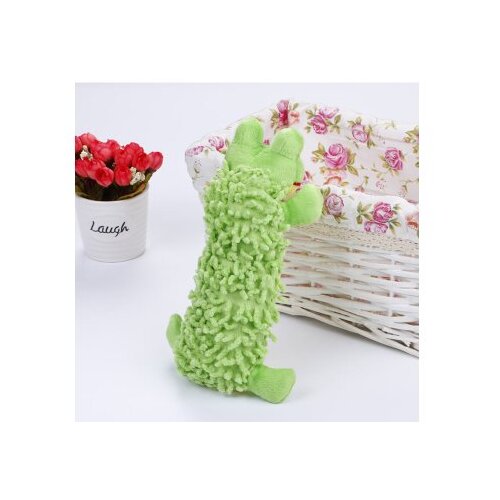 Savacoop Plišana čupava igračka za psa - nilski konj zelena 22cm Cene
