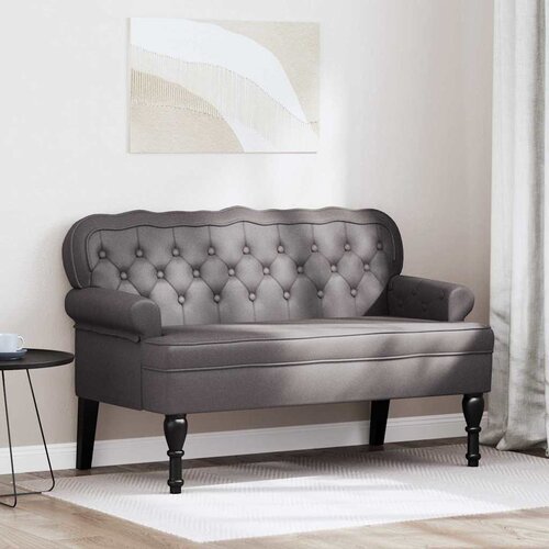 vidaXL Chesterfield klupa Siva 119,5 x 64,5 x 75 cm Lažna koža Cijene