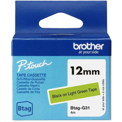 Brother BTAG-G31 trak za izdelavo nalepk Črna na zeleni Cene