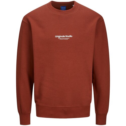 Jack & Jones Muški duks 12241694, Terakota Cene