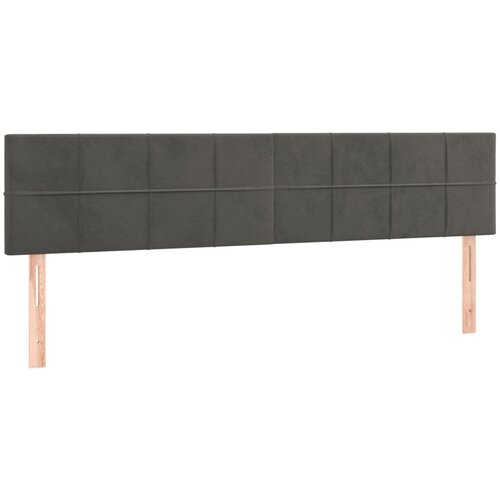 Maison Chic Posteljno vzglavje - Vzglavna omarica 2 kosa temno siv 90x5x78/88 cm žamet, (22077421) Cene