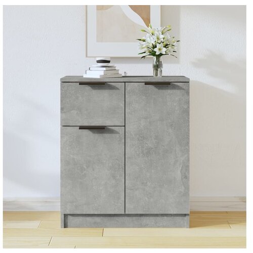  Komoda betonsko siva 60x30x70 cm konstruiran les Cene