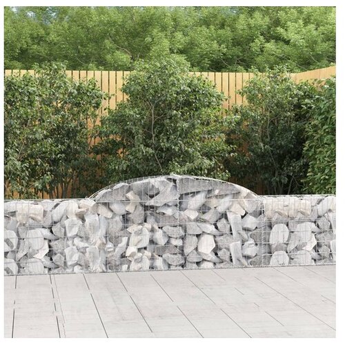  Lučne gabionske ko&scaron;are 4 kom 300x30x60/80 cm pocinčano željezo Cijene