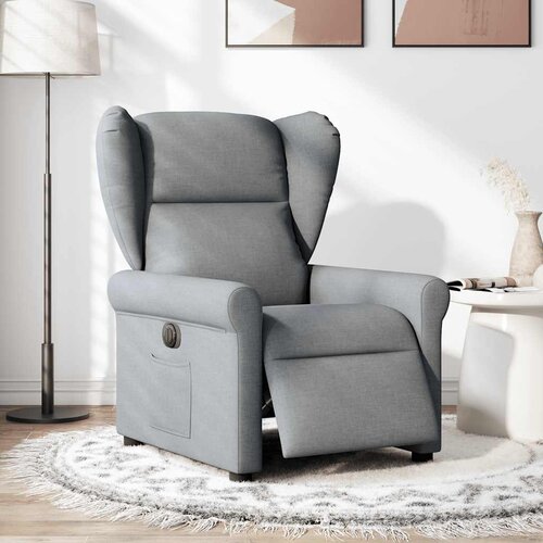 Maison Chic Električni naslanjač - Relax naslanjač svetlo sivo blago, (22061686) Cene