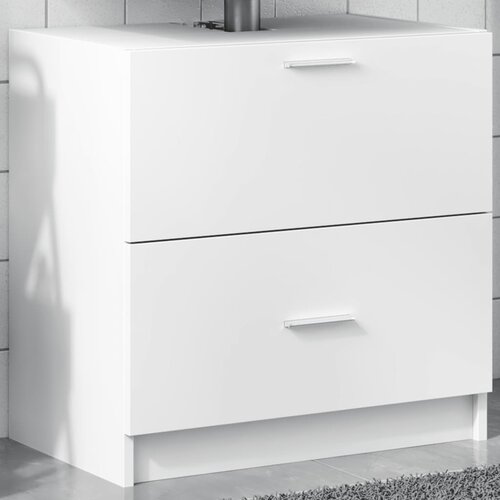 vidaXL Omarica za umivalnik bela 59x37x59 cm inženirski les Cene