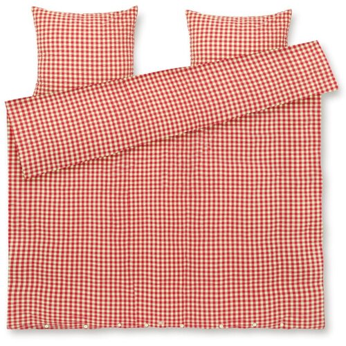 JUNA Crvena/žuta posteljina za bračni krevet/za produženi krevet od krepa 200x220 cm B&amp;aelig;k&amp;amp;B&amp;oslash;lge &amp;ndash; Slike