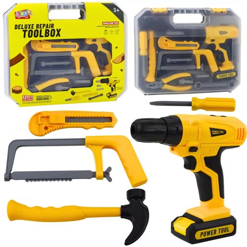 Lean Toys Komplet za samostojno delo, vrtalnik, orodje, luči, zvoki, kovček Cene