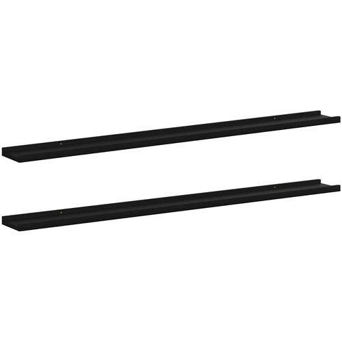  Zidne police 2 kom crne 115 x 9 x 3 cm Slike