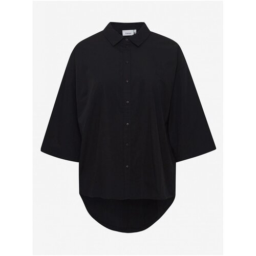 Fransa Black Shirt with Extended Back - Women Cene